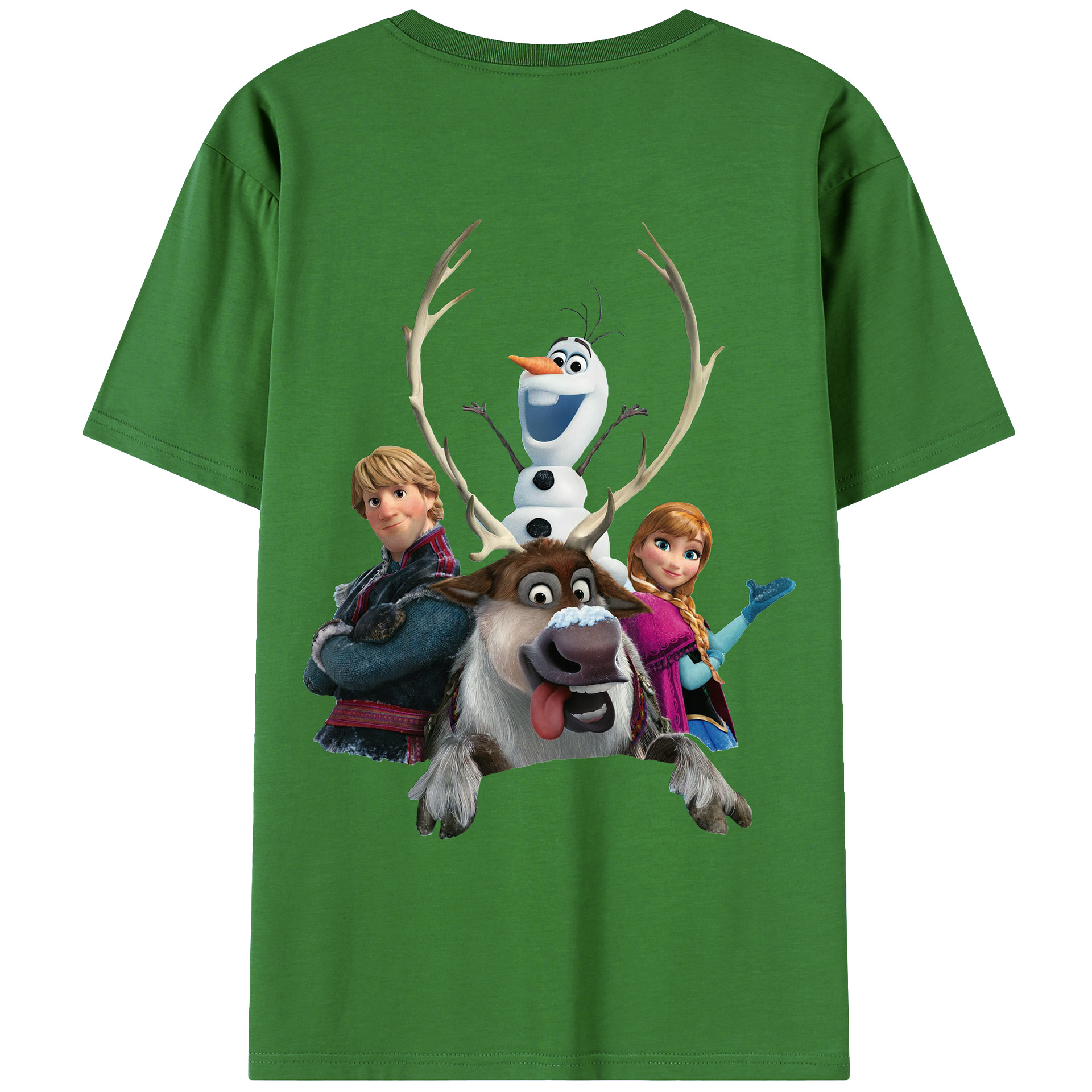 （画像用） アナと雪の女王 アンナ エルサ Frozen Anna Elsa レディース半袖Tシャツ(バックプリント)